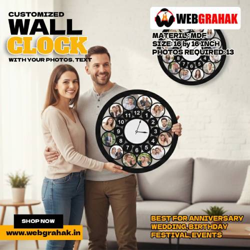 Wall Clock Photo Collage